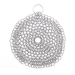 Pulitore per pentole in ferro tondo in acciaio inossidabile Scrubber per la pulizia della cucina Pentole per la casa, 4 x 4 inch, 5 x 5 inch, 6 x 6 inch, 7 x 7 inch, 8 x 8 inch