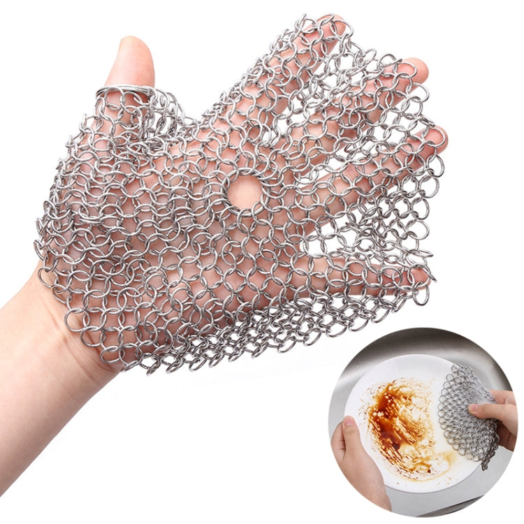 Pulitore per pentole in ferro tondo in acciaio inossidabile Scrubber per la pulizia della cucina Pentole per la casa, 4 x 4 inch, 5 x 5 inch, 6 x 6 inch, 7 x 7 inch, 8 x 8 inch