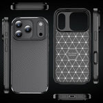 Custodia TPU con fibra di carbonio per iPhone 15 e 16