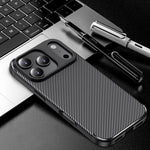 Custodia TPU con fibra di carbonio per iPhone 15 e 16