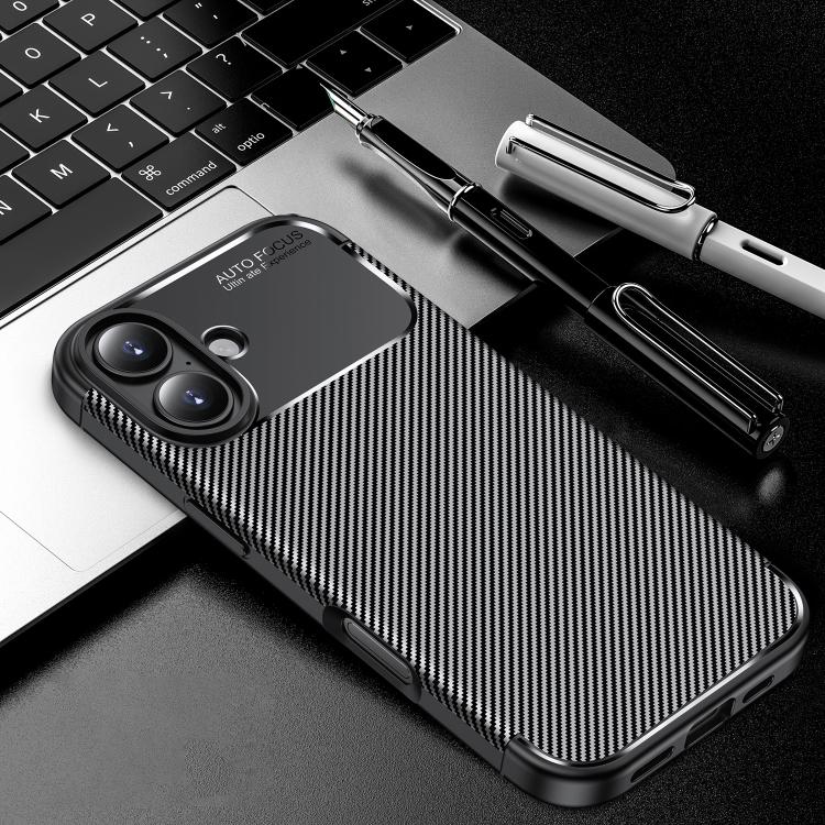 Custodia TPU con fibra di carbonio per iPhone 15 e 16