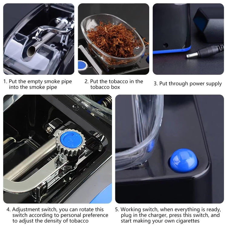 Creatore di iniettore di sigarette per arrotolatore di sigarette elettrico automatico, diametro: 6,5 mm, EU Plug, US Plug