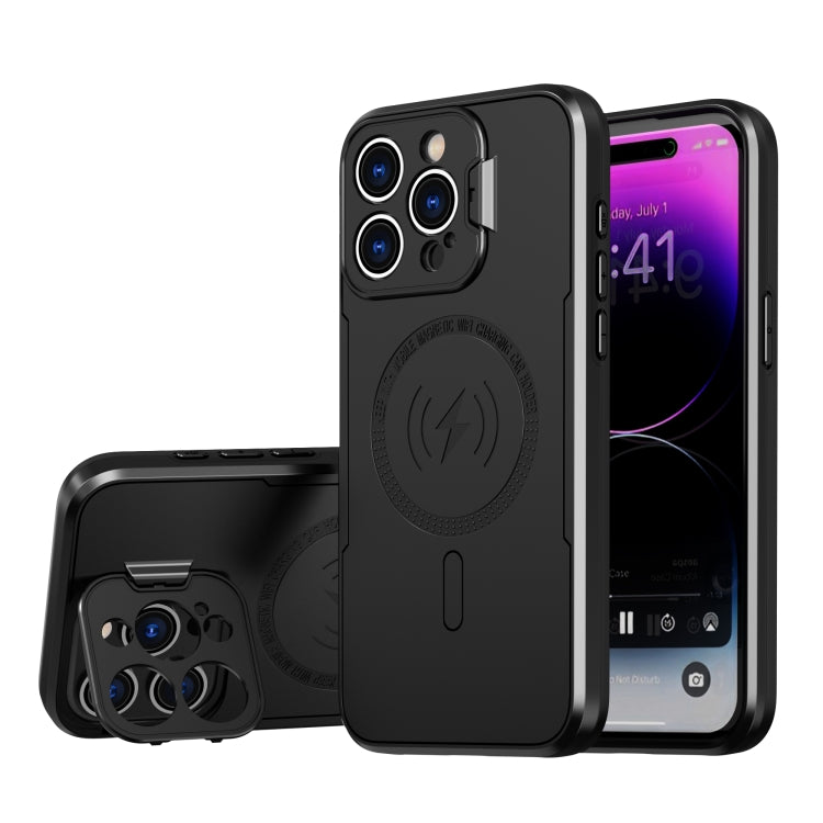 Custodia magnetica invisibile per telefono con supporto per fotocamera MagSafe, For iPhone 15 Pro Max, For iPhone 15 Pro, For iPhone 15 Plus, For iPhone 15