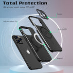 Custodia magnetica invisibile per telefono con supporto per fotocamera MagSafe, For iPhone 15 Pro Max, For iPhone 15 Pro, For iPhone 15 Plus, For iPhone 15