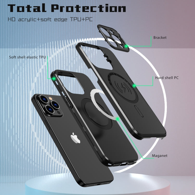 Custodia magnetica invisibile per telefono con supporto per fotocamera MagSafe, For iPhone 15 Pro Max, For iPhone 15 Pro, For iPhone 15 Plus, For iPhone 15