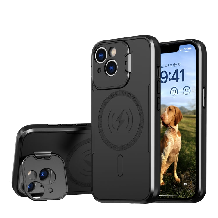 Custodia magnetica invisibile per telefono con supporto per fotocamera MagSafe, For iPhone 15 Pro Max, For iPhone 15 Pro, For iPhone 15 Plus, For iPhone 15