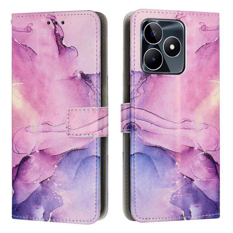 Custodia in pelle effetto marmo per Realme C53 e Narzo N53