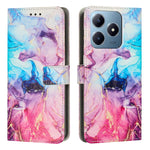 Custodia per telefono in pelle con motivo in marmo dipinto, For Realme 12 5G / 13 5G Global, For Realme C63 / C61 / Note 60, For Realme 13+ 5G Global, For Realme 13 Pro 5G Global / 13 Pro+ 5G