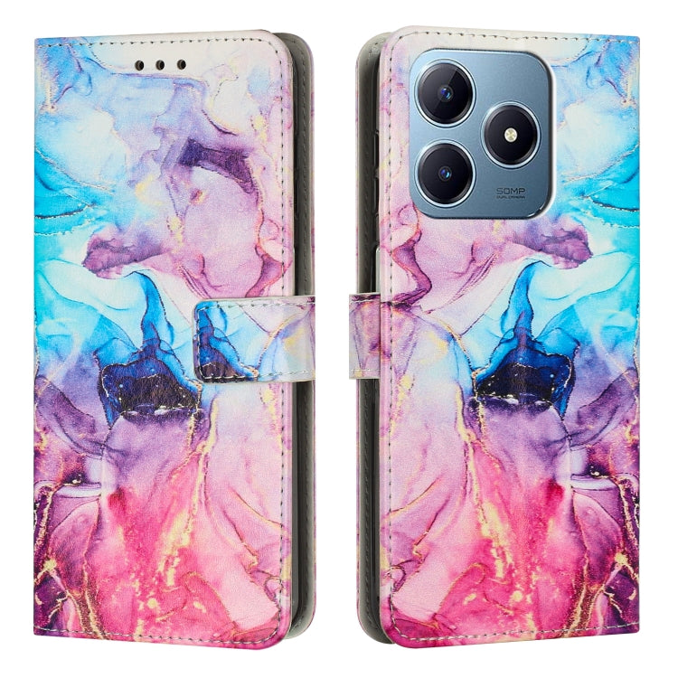 Custodia per telefono in pelle con motivo in marmo dipinto, For Realme 12 5G / 13 5G Global, For Realme C63 / C61 / Note 60, For Realme 13+ 5G Global, For Realme 13 Pro 5G Global / 13 Pro+ 5G