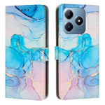 Custodia per telefono in pelle con motivo in marmo dipinto, For Realme 12 5G / 13 5G Global, For Realme C63 / C61 / Note 60, For Realme 13+ 5G Global, For Realme 13 Pro 5G Global / 13 Pro+ 5G