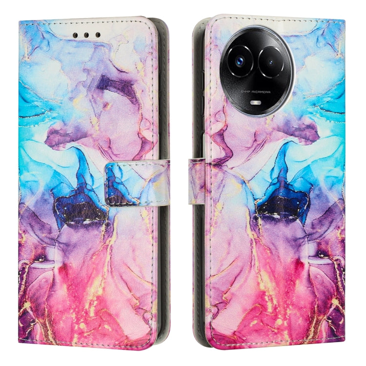 Custodia per telefono in pelle con motivo in marmo dipinto, For Realme 12 4G / 12+ 5G Global, For Realme 12 Pro / 12 Pro+, For Realme C67, For Realme 11 5G Global / 11X