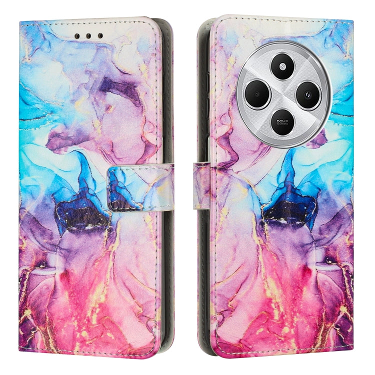 Custodia portafoglio in pelle con motivo marmo per Redmi Note 14