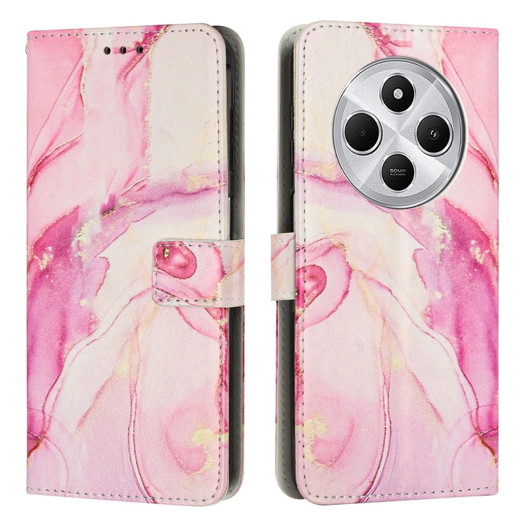 Custodia portafoglio in pelle con motivo marmo per Redmi Note 14