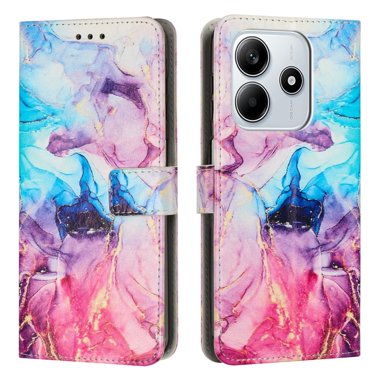 Custodia portafoglio in pelle con motivo marmo per Redmi Note 14