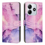 Custodia portafoglio in pelle con motivo marmo per Redmi Note 14