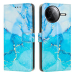 Custodia portafoglio in pelle con motivo marmo per Redmi Note 14