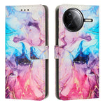 Custodia portafoglio in pelle con motivo marmo per Redmi Note 14