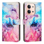 Custodia portafoglio in pelle con motivo marmo per Redmi 15 5G