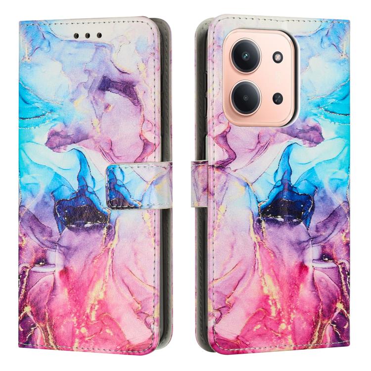 Custodia portafoglio in pelle con motivo marmo per Redmi 15 5G