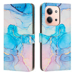 Custodia portafoglio in pelle con motivo marmo per Redmi 15 5G