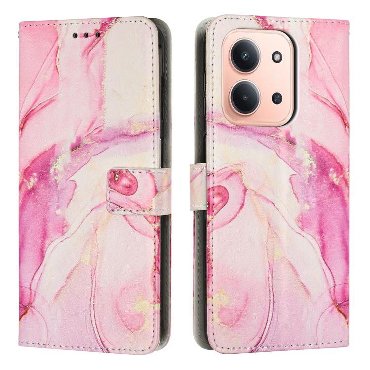 Custodia portafoglio in pelle con motivo marmo per Redmi Note 14