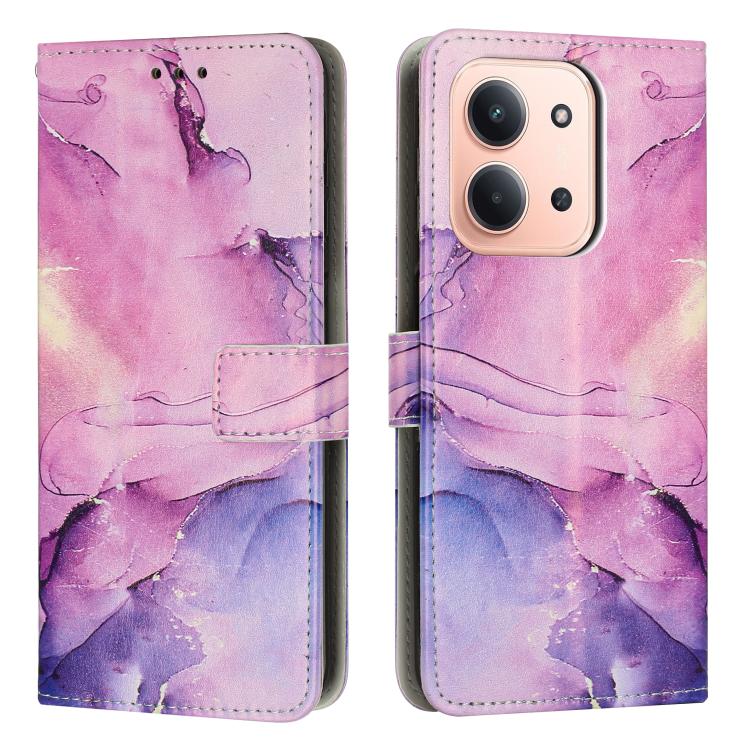 Custodia portafoglio in pelle con motivo marmo per Redmi Note 14