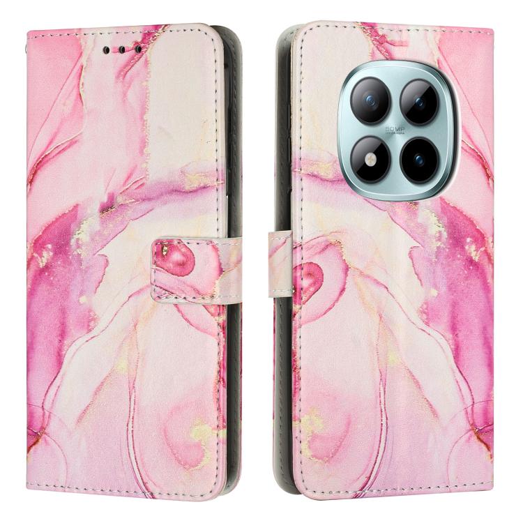 Custodia portafoglio in pelle con motivo marmo per Xiaomi