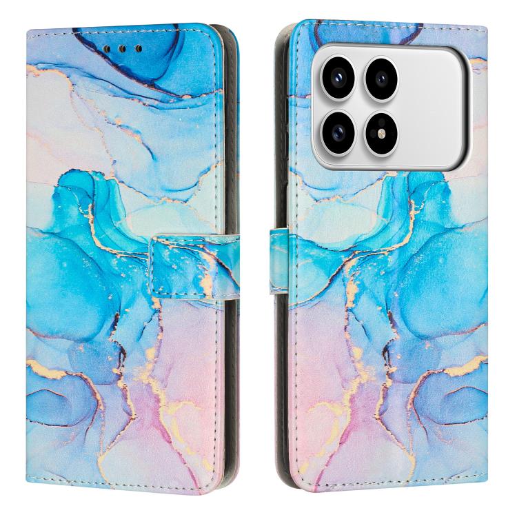 Custodia portafoglio in pelle con motivo marmo per Redmi 15 5G