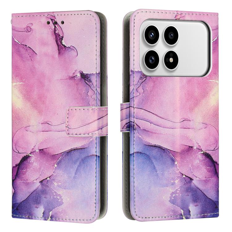Custodia portafoglio in pelle con motivo marmo per Redmi 15 5G