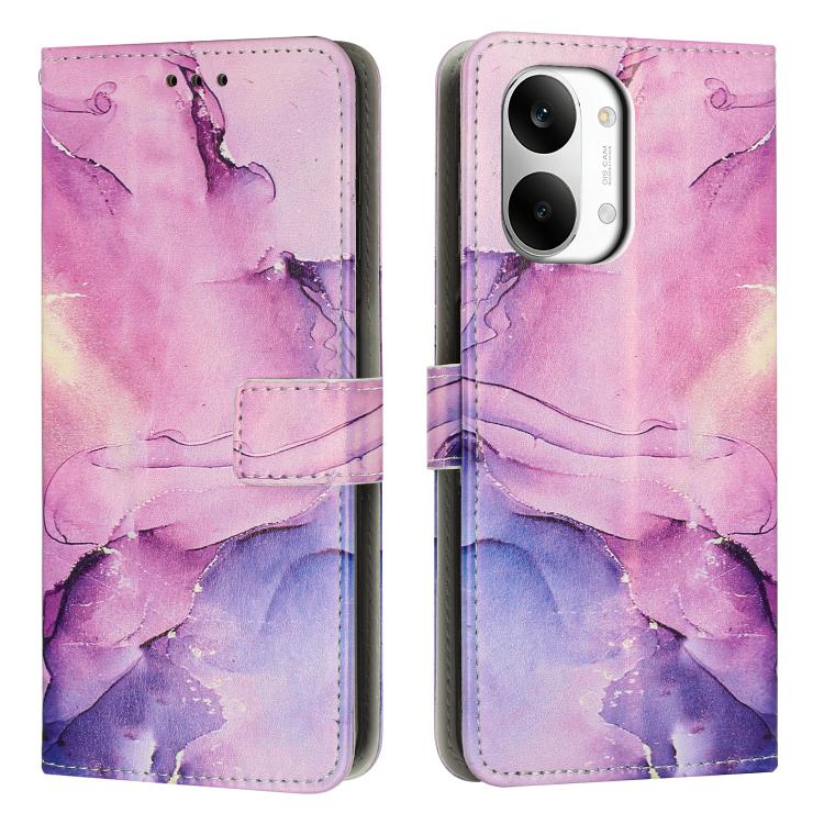 Custodia portafoglio in pelle effetto marmo per smartphone