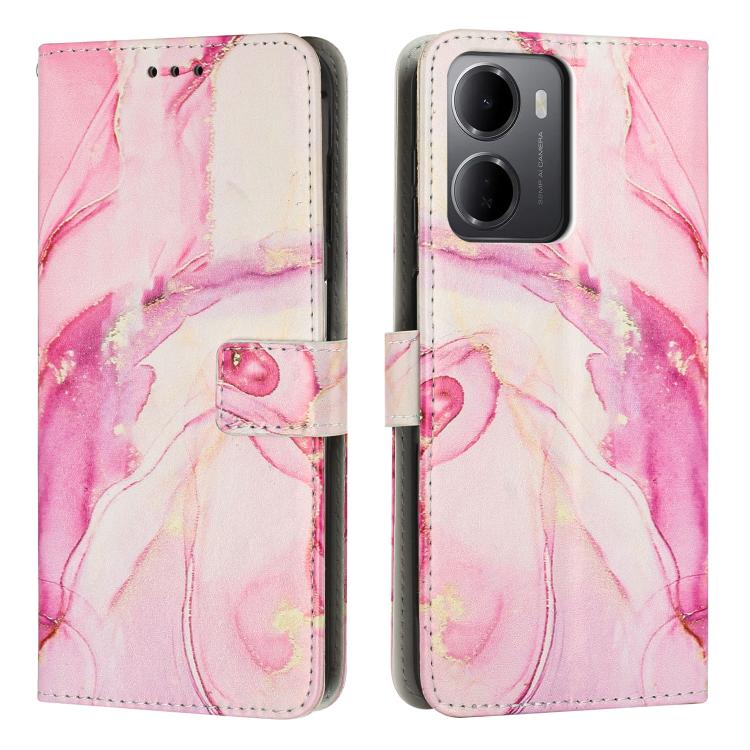 Custodia portafoglio in pelle effetto marmo per smartphone