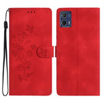 Custodia per telefono in pelle con motivo a farfalla in rilievo, For Motorola Moto G13, For Motorola Moto E13, For Motorola Moto G73, For Motorola Moto E22