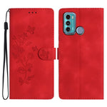 Custodia per telefono in pelle con motivo a farfalla in rilievo, For Motorola Moto G22, For Motorola Moto E20 / E30 / E40, For Motorola Moto G31 / G41, For Motorola Moto G60 / G40 Fusion