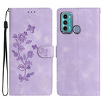 Custodia per telefono in pelle con motivo a farfalla in rilievo, For Motorola Moto G22, For Motorola Moto E20 / E30 / E40, For Motorola Moto G31 / G41, For Motorola Moto G60 / G40 Fusion