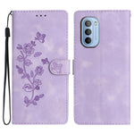 Custodia per telefono in pelle con motivo a farfalla in rilievo, For Motorola Moto G42, For Motorola Moto G62 5G, For Motorola Moto E32, For Motorola Moto G52