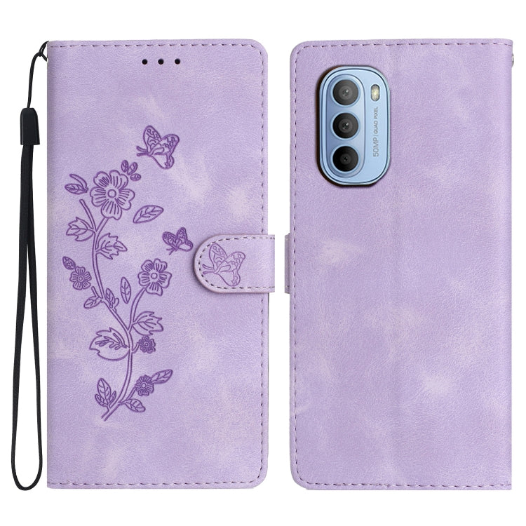 Custodia per telefono in pelle con motivo a farfalla in rilievo, For Motorola Moto G42, For Motorola Moto G62 5G, For Motorola Moto E32, For Motorola Moto G52