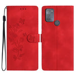 Custodia per telefono in pelle con motivo a farfalla in rilievo, For Motorola Moto G10 / G20 / G30, For Motorola Moto G50, For Motorola Moto G9 / G9 Play / E7 Plus, For Motorola Moto E 2020