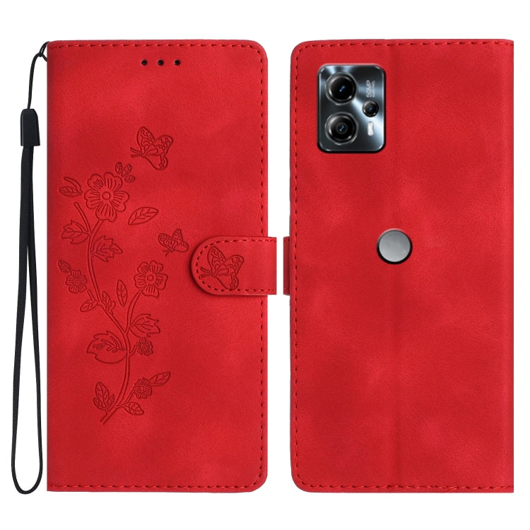 Custodia per telefono in pelle con motivo a farfalla in rilievo, For Motorola Moto G13, For Motorola Moto E13, For Motorola Moto G73, For Motorola Moto E22