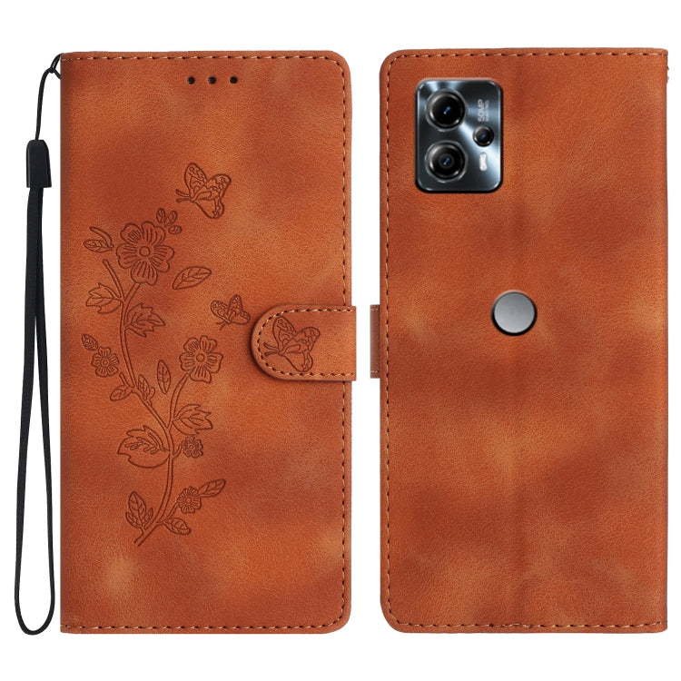 Custodia per telefono in pelle con motivo a farfalla in rilievo, For Motorola Moto G13, For Motorola Moto E13, For Motorola Moto G73, For Motorola Moto E22