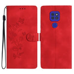 Custodia per telefono in pelle con motivo a farfalla in rilievo, For Motorola Moto G10 / G20 / G30, For Motorola Moto G50, For Motorola Moto G9 / G9 Play / E7 Plus, For Motorola Moto E 2020