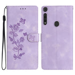 Custodia per telefono in pelle con motivo a farfalla in rilievo, For Motorola Edge+ 2020, For Motorola Moto E6 Play, For Motorola Moto G8 Play, For Motorola One Action