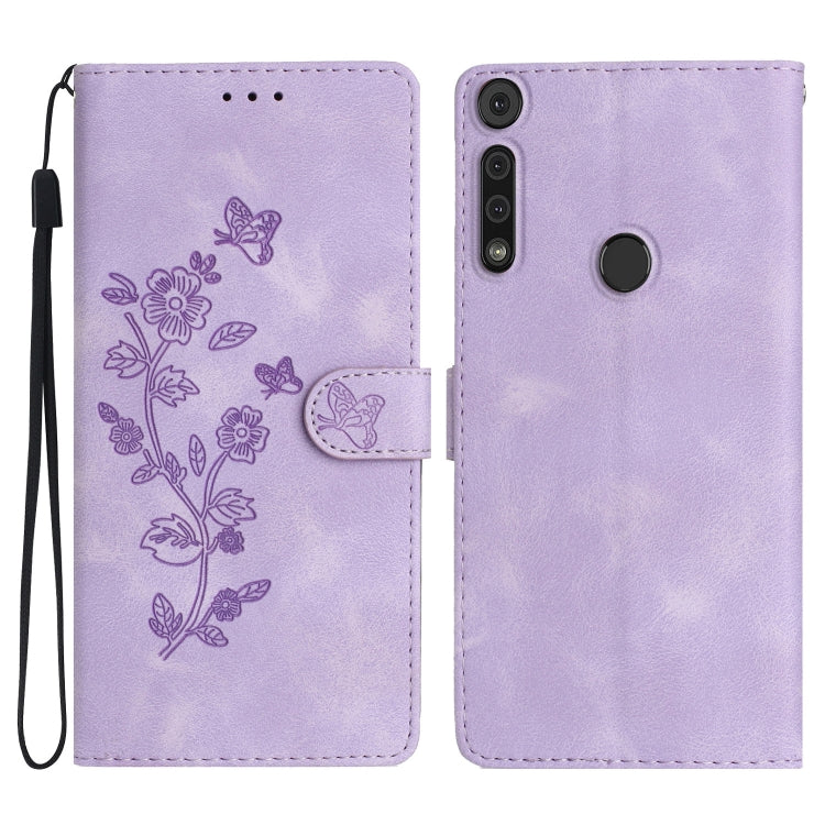 Custodia per telefono in pelle con motivo a farfalla in rilievo, For Motorola Edge+ 2020, For Motorola Moto E6 Play, For Motorola Moto G8 Play, For Motorola One Action