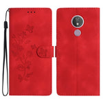 Custodia per telefono in pelle con motivo a farfalla in rilievo, For Motorola Moto P40 Power, For Motorola Moto G7 Power