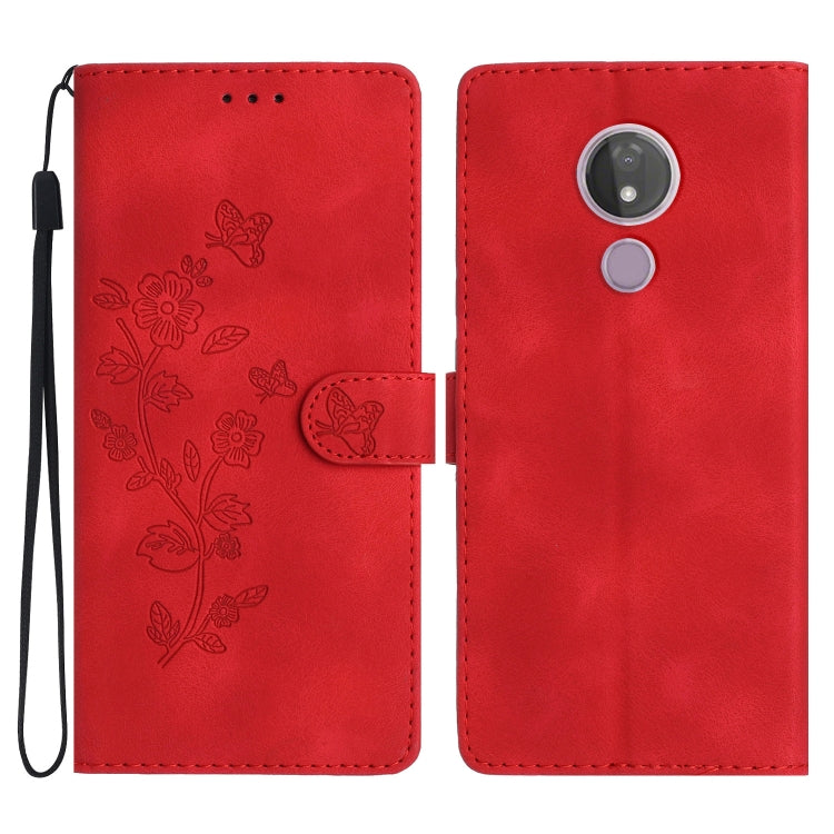 Custodia per telefono in pelle con motivo a farfalla in rilievo, For Motorola Moto P40 Power, For Motorola Moto G7 Power
