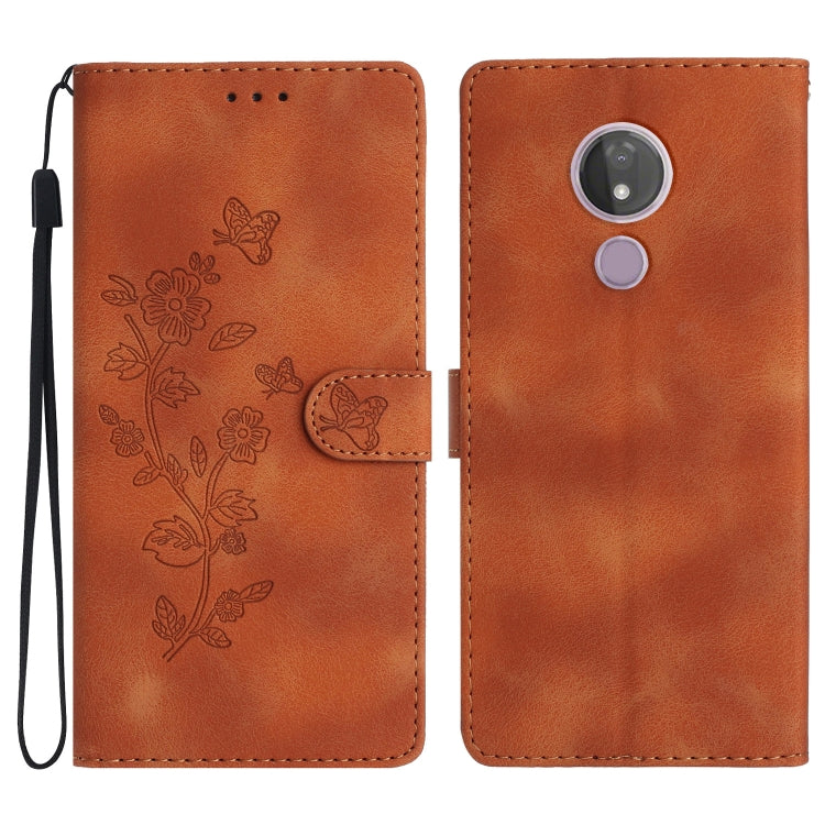 Custodia per telefono in pelle con motivo a farfalla in rilievo, For Motorola Moto P40 Power, For Motorola Moto G7 Power