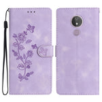 Custodia per telefono in pelle con motivo a farfalla in rilievo, For Motorola Moto P40 Power, For Motorola Moto G7 Power