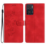 Custodia per telefono in pelle con motivo a farfalla in rilievo, For Motorola Moto G13, For Motorola Moto E13, For Motorola Moto G73, For Motorola Moto E22