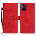 Custodia per telefono in pelle con motivo a farfalla in rilievo, For Motorola Moto G13, For Motorola Moto E13, For Motorola Moto G73, For Motorola Moto E22