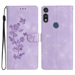 Custodia per telefono in pelle con motivo a farfalla in rilievo, For Motorola Moto G10 / G20 / G30, For Motorola Moto G50, For Motorola Moto G9 / G9 Play / E7 Plus, For Motorola Moto E 2020