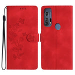 Custodia per telefono in pelle con motivo a farfalla in rilievo, For Motorola Edge+ 2020, For Motorola Moto E6 Play, For Motorola Moto G8 Play, For Motorola One Action